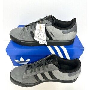 Adidas Campus Vulc Sneakers Grey Black Suede Canvas Men’s Size 10.5 New w/ Box